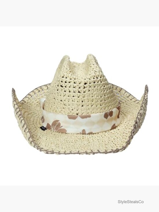 Straw Cowboy Hat - Wide Brim UPF 30 Sun Protection